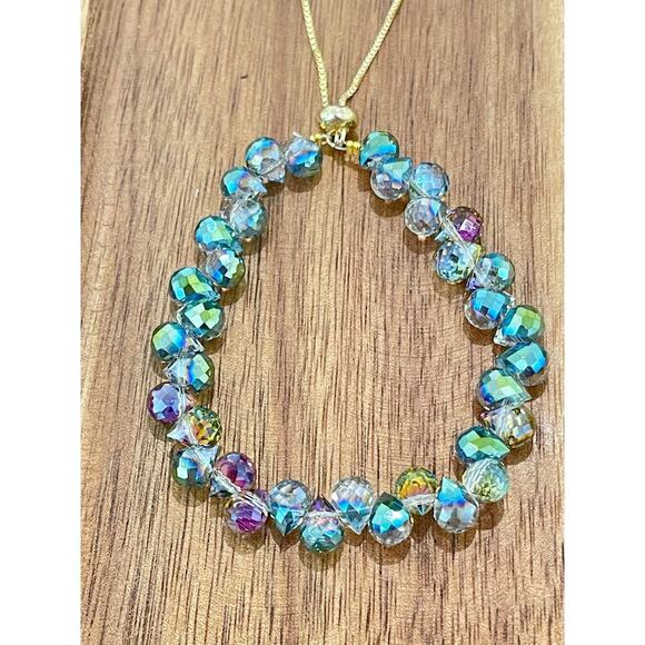 Blue Swarovski Beaded Bracelet - Picture 9 of 11